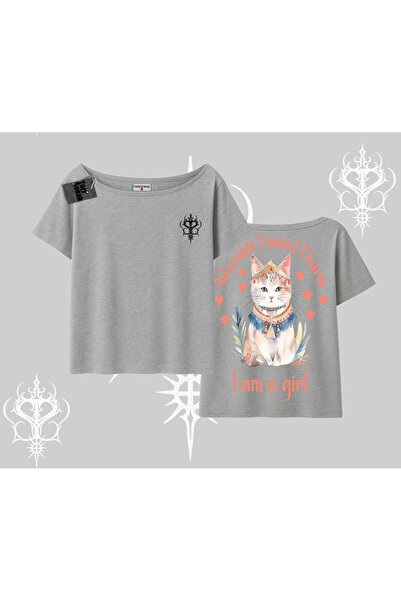 Tarzsokak Tricou cu decolteu bărcuță, cu imprimeu pe spate, cu design drăguț ...