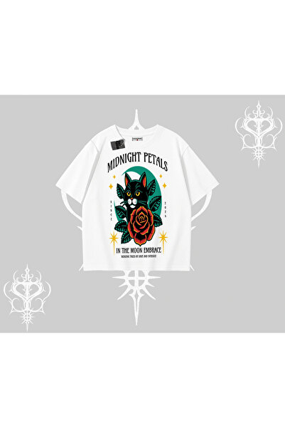 Tarzsokak تيشيرت ميدنايت بتالز كات مطبوع قصة فضفاضة