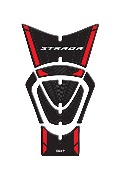 Redline Grafik Mondial Strada Siyah Kırmızı Tank Pad
