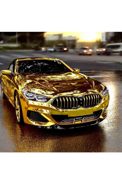 Limitless Design ملصق فاخر بتصميم سيارات رياضية مطلي بالذهب - 22×30 سم |   مظ...