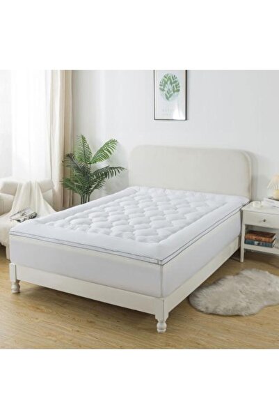 Alhabib bedding لباد الاسترخاء طراز فندقي مزدوج أبيض فوم طبقتين يناسب سرير 18...