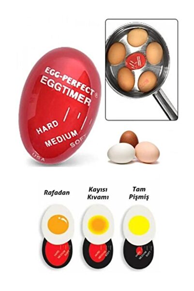 PANJI Renk Değiştiren Yumurta Zamanlayıcı Yumurta Haşlama Derecesi Dublör Yumurta Pişirme Aleti Egg Timer