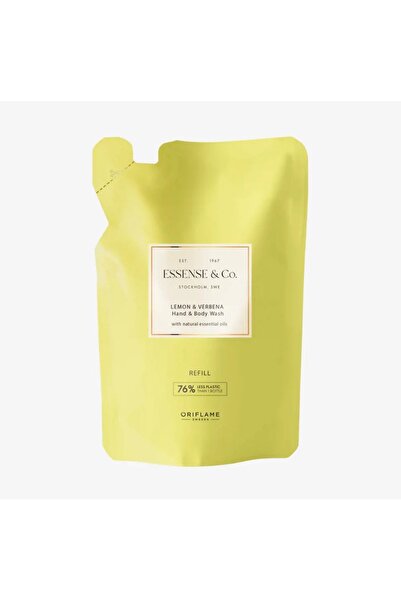 Oriflame عبوة إعادة تعبئة جل اليدين والجسم من إيسنس آند كو بخلاصة الليمون وزه...
