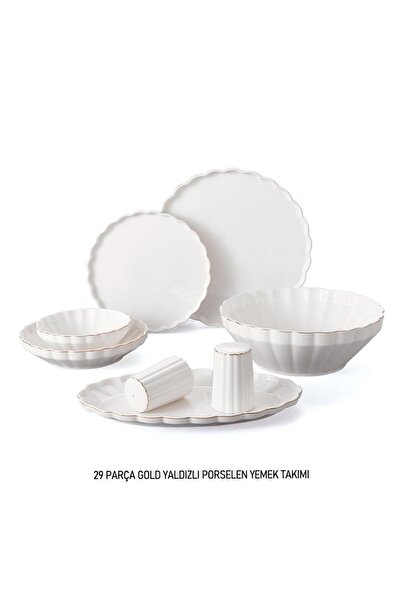 ÇIRPAN EV İSTİRİDYE GOLD 6 KİŞİLİK 29 PARÇA YEMEK TAKIMI