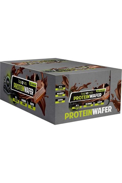 Laperva Protein Wafer | Chocolate Chip 15% Protein - Gluten Free and No Added Sugar - High Protein S