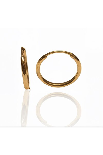 Hakan Güler Kuyumculuk Altın Bombeli Minimal Halka Küpe – 0,47 gr | 1,0 cm