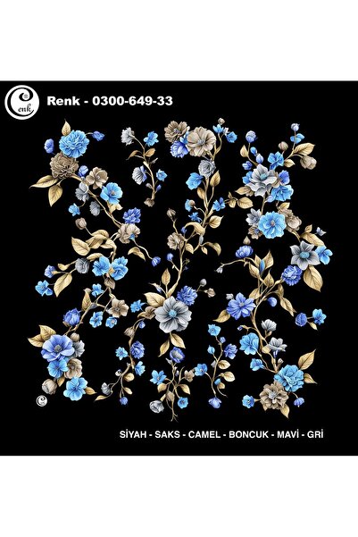 Cenk Desenli Oyalık Yazma - 0300-649