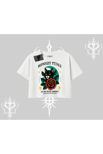 Tarzsokak تي شيرت ميدنايت بتالز كات مطبوع قصة فضفاضة