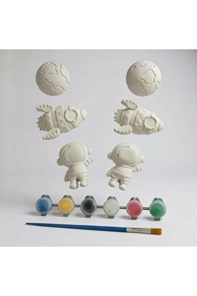 Major Hobi Boyanabilir Uzay Figürleri Seti | Astronot Roket Gezegen Boyama Ho...