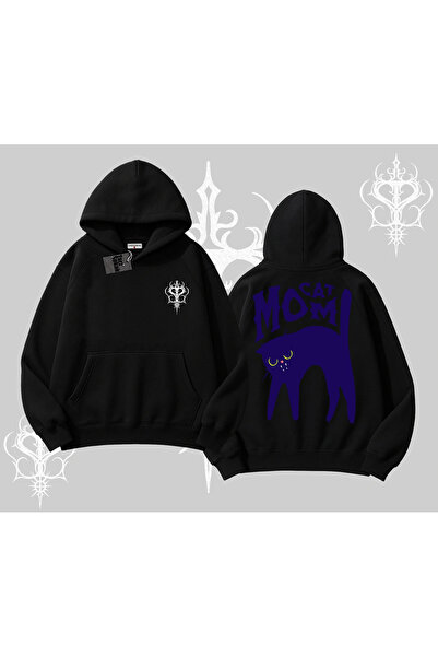 Tarzsokak Majica sa kapuljačom "Mačka mama" Minimal mačka Back Štampano