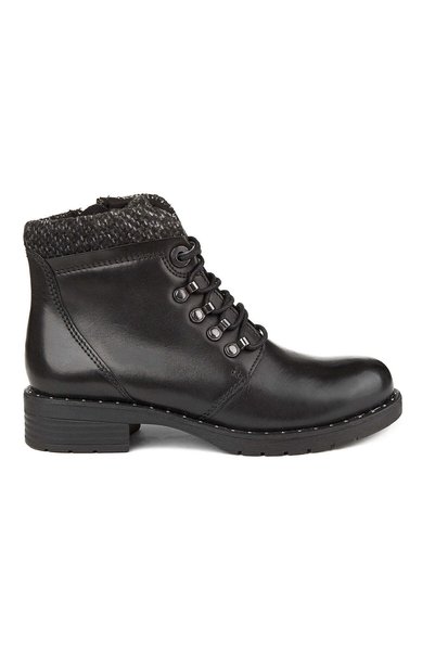Marco Tozzi Ghete negre ANT Easy Clean din piele