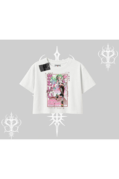 Tarzsokak Oversize kroj Skraćeni kroj Majica Anime Kawaii Japanska devojka Sa...