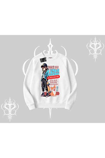 Tarzsokak سويت شيرت بيسكيلت أنيمي هايكر جيرل باليانس إيز إيفريثينغ مطبوع