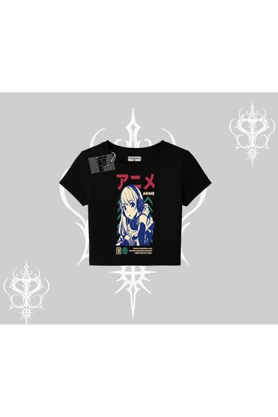 Tarzsokak Tricou Babby Tee cu model Anime Girl în stil japonez