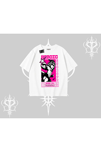 Tarzsokak Υπερμεγέθες μπλουζάκι με ηρωικό κορίτσι άνιμε, με γραφικό τύπωμα ια...