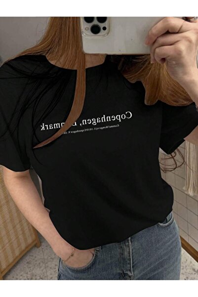 uyguntarz تيشيرت بتصميم كوبنهاغن الدنمارك مطبوع للجنسين