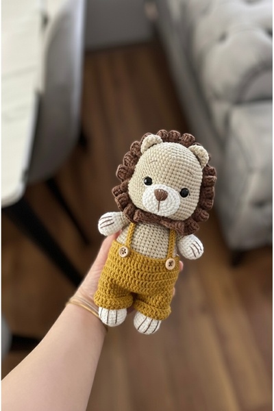 Zey's Amigurumi Amigurumi Tombik Tulumlu Aslancık Uyku Arkadaşı