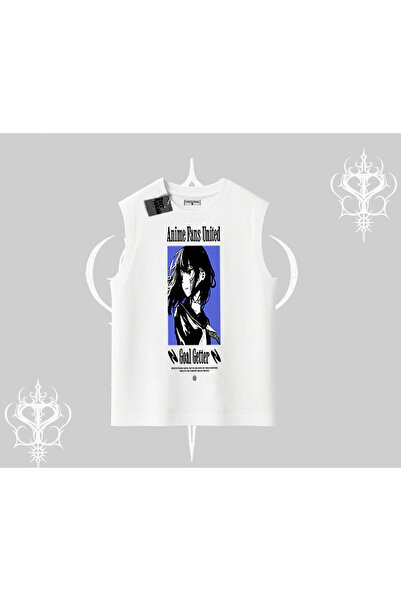 Tarzsokak Tricou fără mâneci Oversize Anime Girl imprimat