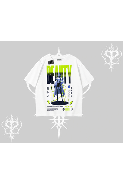 Tarzsokak Υπερμεγέθη μπλουζάκια με σχέδια Anime Unity Neon και λεπτομερή γραφ...