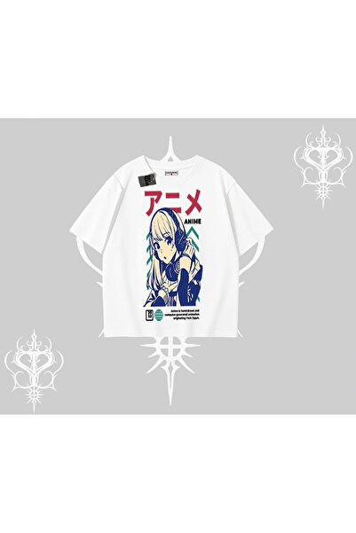 Tarzsokak قصة فضفاضة تي شيرت أنمي بناتي بنمط ياباني