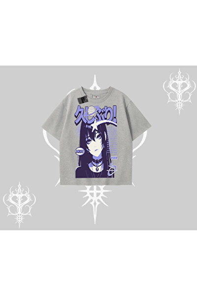 Tarzsokak Tricou oversize Neo Tokyo Girl Estetică anime stradală Y2K