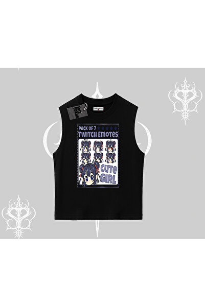 Tarzsokak Sleeveless Tshirt Twitch Emotes Cute Girl Anime Expression