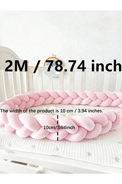 Choice وسادة حماية سرير الأطفال 2M ذات عقدة مضفرة للأطفال الرضع، 3 قطع، مصدات...
