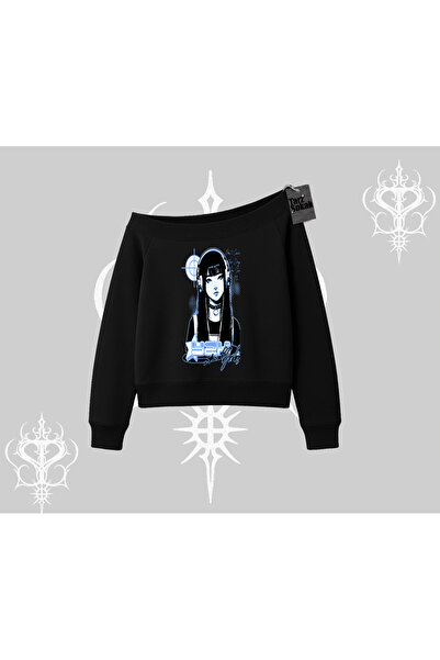 Tarzsokak سترة بياقة قارب بتصميم سايبر Y2K أنيمي جيرل ستريت ساوند إستيتيك