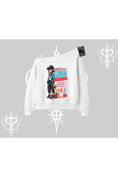 Tarzsokak Суитшърт с лодка на врата Аниме момиче турист Балансът е всичко Отп...