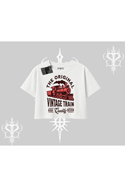 Tarzsokak Tricou crop oversize, clasic, cu estetică stradală vintage, cu tema...