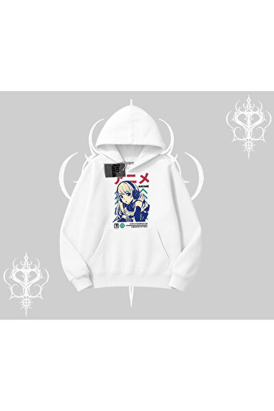 Tarzsokak Hanorac cu glugă în stil japonez cu model Anime Girl