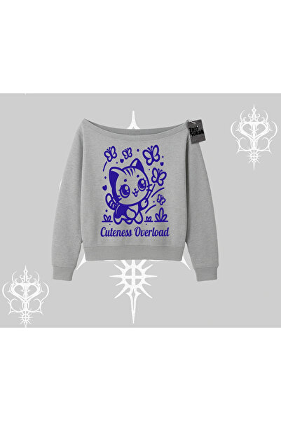 Tarzsokak Prevelika slatkoća mačka Štampano Dukserica sa lađastim izrezom