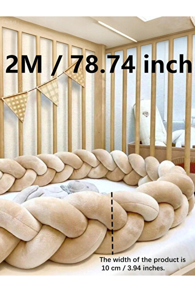 Choice وسادة حماية سرير الأطفال 2M ذات عقدة مضفرة للأطفال الرضع، 3 قطع، مصدات...