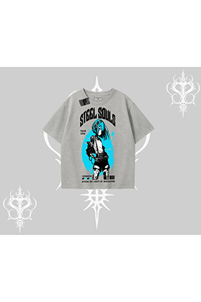 Tarzsokak Tricou supradimensionat cu imprimeu Anime Cyberpunk Girl