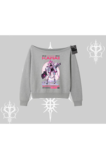 Tarzsokak Dukserica sa lađastim izrezom Kawaii Cyberpunk devojka Japanski sti...