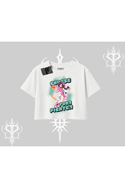 Tarzsokak Oversize kroj Skraćeni kroj Majica Oversize kroj Anime devojka Sa d...