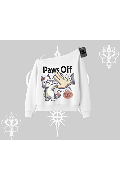 Tarzsokak Hanorac ProCATstinator cu imprimeu cu pisici și guler tip barcă