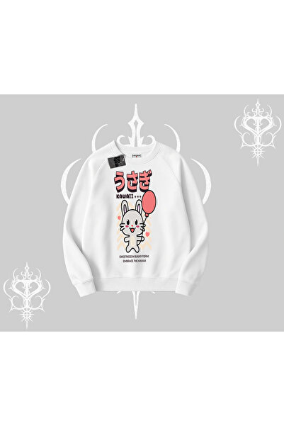 Tarzsokak سويت شيرت بيسكيلت أوساجي كاواي لطيف على شكل قلب