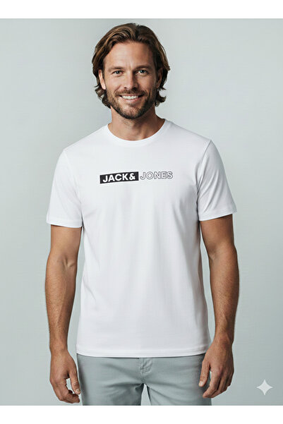 Jack & Jones Logo Lifestyle Erkek Marka Slogan Tişört