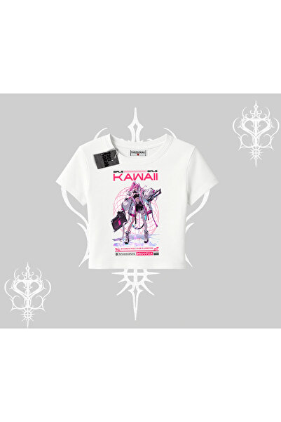 Tarzsokak Babby Tee majica Kawaii Cyberpunk devojka sa japanskim stilom printa