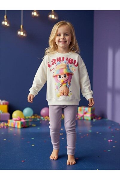 Zekids Set jambiere din bumbac pentru fete personaj cu imprimeu