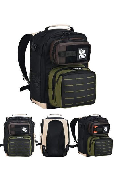 Fujin Proaji Back Pack Green Bej Balikçi Sirt Çantasi