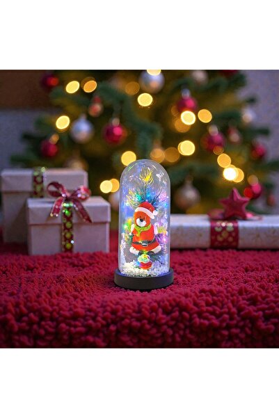 Kuzey Tacı زجاجة زجاجية مضيئة بمصابيح LED متوسطة الحجم لشخصيات عيد الميلاد - ...