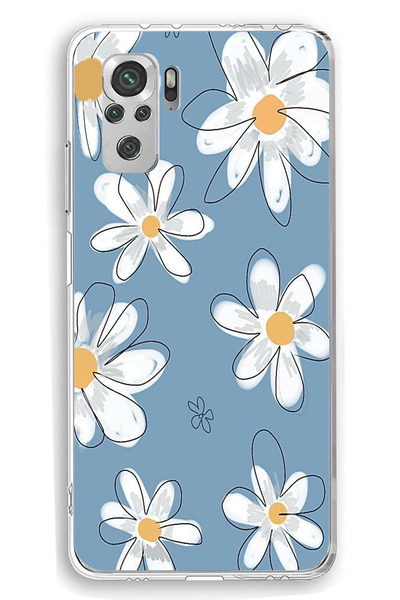 TechTree حافظة سيليكون متوافقة مع هاتف Redmi Note 10 / 10S باللون الأزرق ديزي...