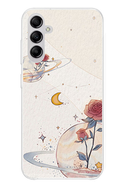 TechTree حافظة سيليكون متوافقة مع هاتف سامسونج جالاكسي A14، بتصميم كوكب ونجمة...