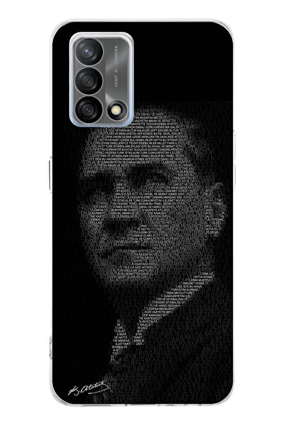 TechTree حافظة سيليكون متوافقة مع هاتف OPPO A74 مكتوب عليها Hitabe Yazılı Ata...