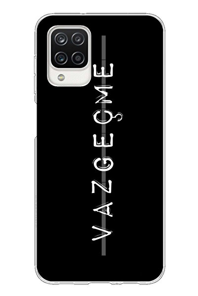 TechTree حافظة سيليكون متوافقة مع هاتف سامسونج جالاكسي A12-M12 مع كتابة مطبوع