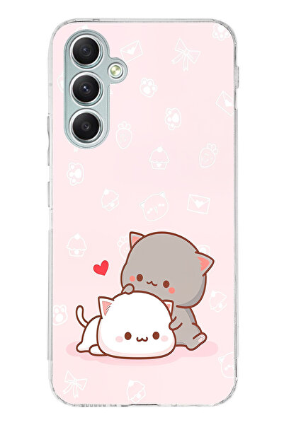 TechTree حافظة سيليكون متوافقة مع هاتف Samsung Galaxy A34، لطيفة وريموتيكية، ...