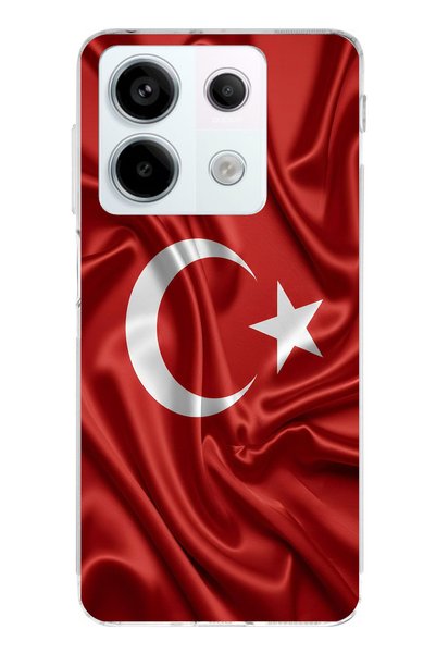 TechTree Redmi Note 13 Pro 5g Compatible Turkish Flag Printed Silicone Case