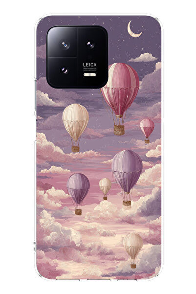 TechTree Xiaomi Mi 13 Compatible Purple Sky and Flying Balloon Printed Silico...